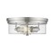 Z-Lite Bohin 2 Light Flush Mount, Brushed Nickel And Clear Seedy 464F13-BN - alternate 7